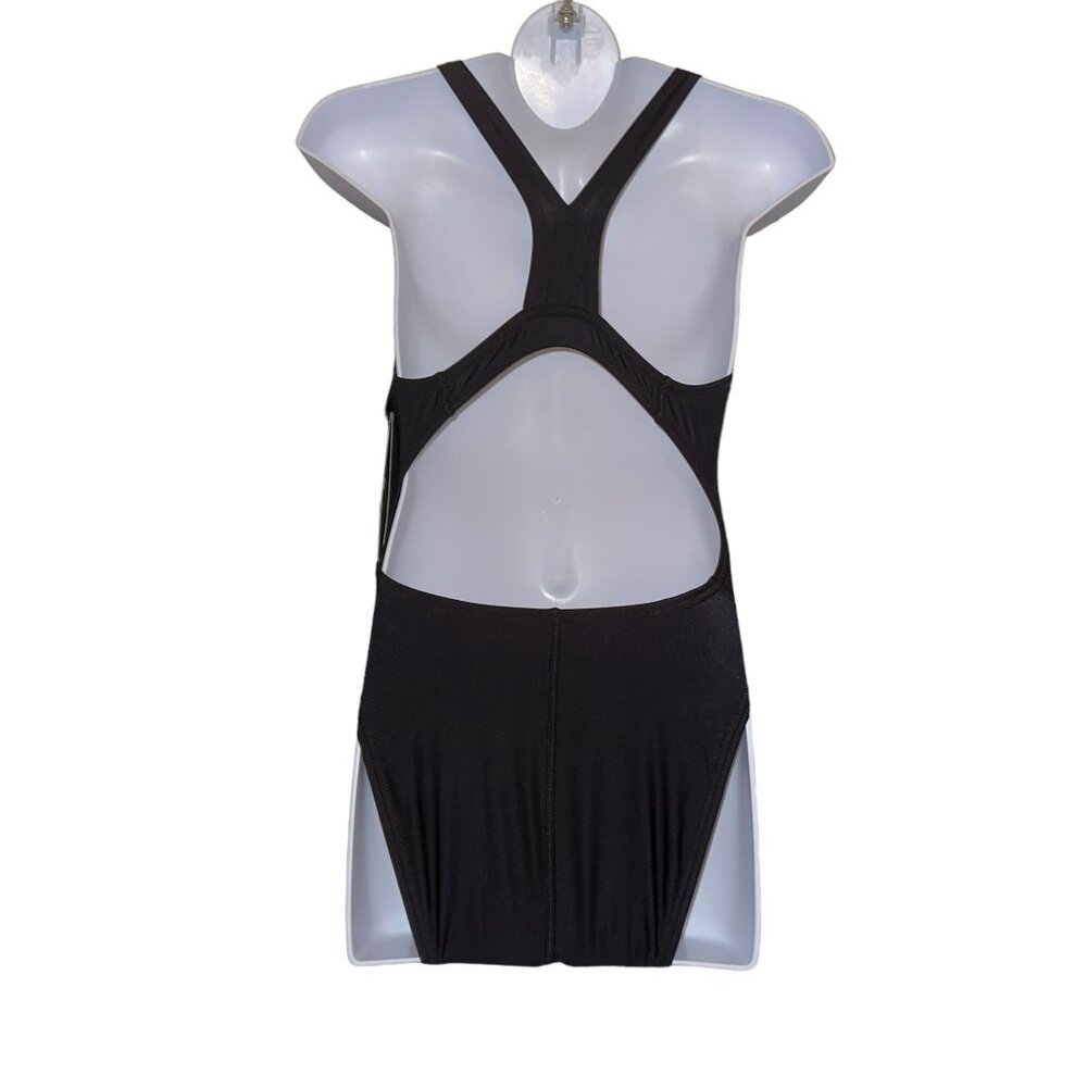 NWT Speedo Pro LT Super One Piece Swimsuit Womens 28 Solid Black Compression - Picture 6 of 9
